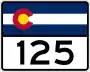 State Highway 125 marker