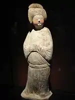 Tomb figure of a plump Tang woman