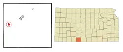 Location within Comanche County and Kansas