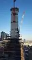 Construction of the concrete core, from inside the Comcast Center, March 2016