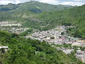 View of Comerío Pueblo from Lazos Hill