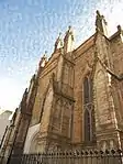 Early example of a gothic revival church in South Africa. Fine riple bay facade with buttresses and pinnacles. Railings and wall important. Interior features. Type of site: Church. Current use: Religious – Church. The Commemoration Church, which is predominantly in the neo-Gothic style, was erected to mark the silver jubilee of the arrival of the British settlers of 1820. The foundation-stone was laid on 10 April 1845. The church was inaugurated on 24 November 1850.