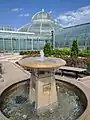 Fountain outside of the conservatory