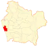 Map of Saavedra commune in Araucanía Region