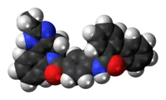 Space-filling model of conivaptan