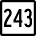 Route 243 marker