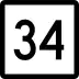 Route 34 marker