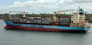 Maersk Alabama leaving Mombasa, Kenya, April 21, 2009.