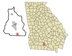 Location in Cook County and the state of Georgia