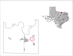 Location within Cooke County