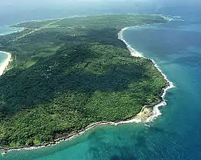 Aerial view of Corn Island