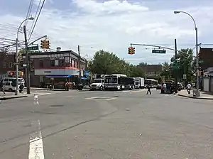 The intersection of Corona Avenue, 108th Street, and 52nd Avenue