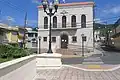 Town hall in Corozal, in front of central plaza