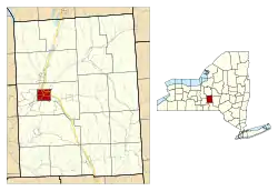 Location in Cortland County and the state of New York