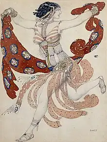 Léon Bakst, Costume of Cleopatra for Ida Rubinstein