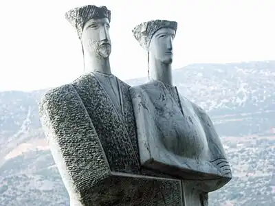 Couple beside Lake Ioannina (detail)