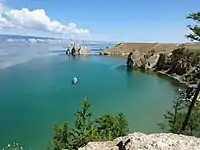 Lake Baikal as viewed from the Olkhon Island