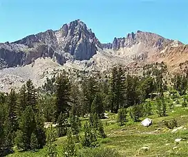 Crater Mountain, viewed from south of Pinchot Pass