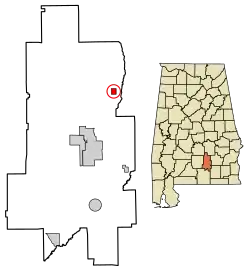 Location of Petrey in Crenshaw County, Alabama.