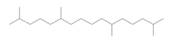 Skeletal formula of phytane