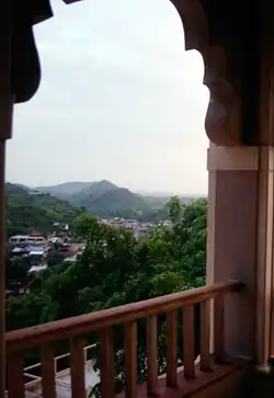 View of a small portion of old Sihor town from Sukhnath with one of hill ranges in the surrounding