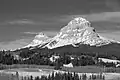 Seven Sisters Mountain (left) and Crowsnest Mountain (right)