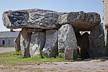 Crucuno dolmen in Plouharnel, Brittany, France