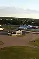 An aerial view of the Minneapolis Crystal Airport Control Tower