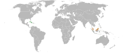 Map indicating locations of Cuba and Malaysia