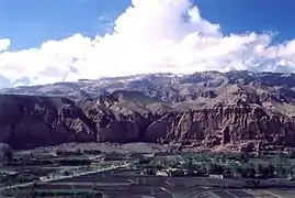 The landscape of the archaeological Remains of the Bamyan Valley