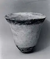 Cup; mid 6th–5th millennium BC; ceramic; 9.53 cm; Tell Abu Shahrain; Metropolitan Museum of Art