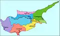 District map of Cyprus