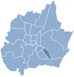 Location of Raków within Częstochowa