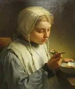 Young girl in bonnet