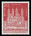 Postal stamp of 1961 commemorating the 900th anniversary of Speyer Cathedral