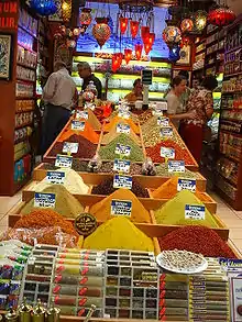 The colourful Spice bazaar on Spice bazaar