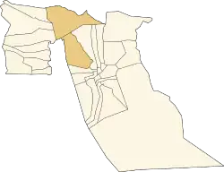 Location of Reguiba District in El Oued Province