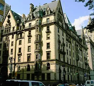 The Dakota Building, so far uptown when it was built that it was said it might as well be in the Dakota Territory