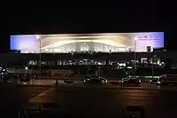 Dalian North railway station at night