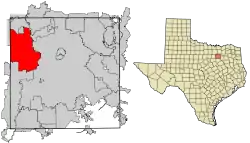 Location within Dallas County