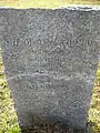 The stone marker mentioned above