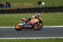 Dani Pedrosa riding his Repsol Honda RC211V at the 2006 Australian Grand Prix.