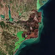 Where the Danube Meets the Black Sea (European Space Agency Sentinel-2 image).