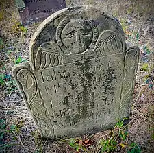 Gravestone dated 1764 carved by David Lamb of Norwich