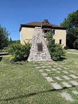 Dawson Road monument in Ste. Anne, Manitoba