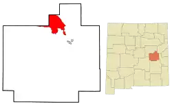 Location of Lake Sumner, New Mexico