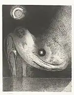 Odilon Redon, Buddha, chine collé lithograph, 1895