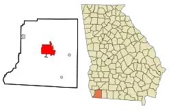 Location in Decatur County and the state of Georgia