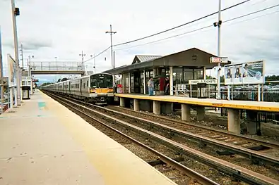 Penn Station-bound train departing.