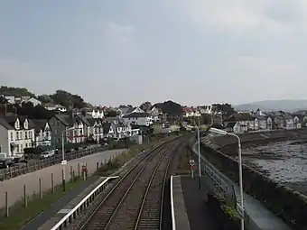 View from the station footbridge looking south.